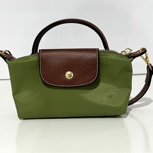 MINI CANVAS BAG Green and Brown Women's CROSSBODY Bag